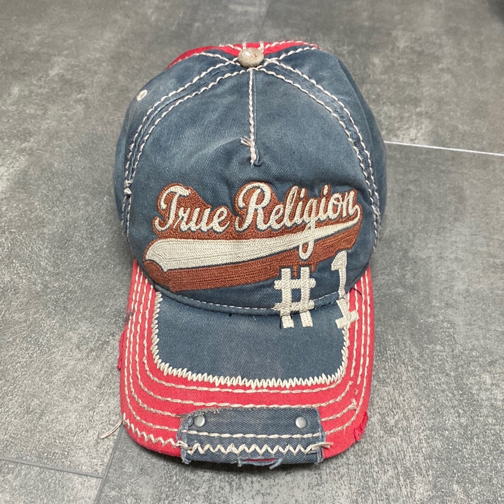 Like New Distressed True Religion Baseball Hat